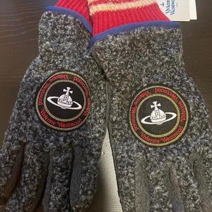 Vivienne Westwood Black Orb Gloves